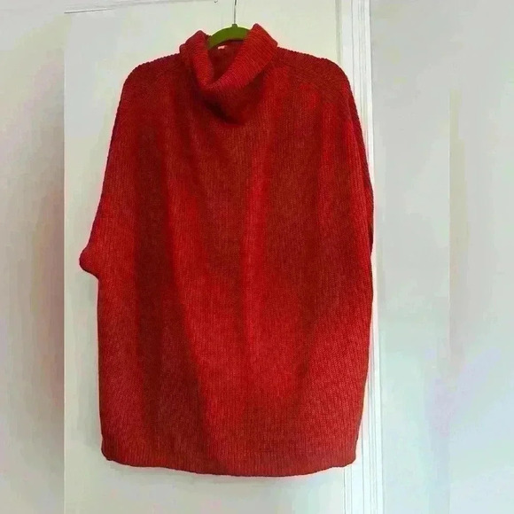 Womens Oversized Orange Turtleneck Sleeveless Sweater. Sz: S. - Picture 1 of 9